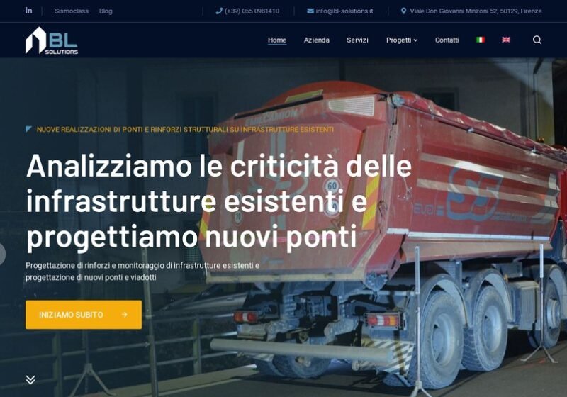 Home di BL-Solutions, società di ingegneria civile