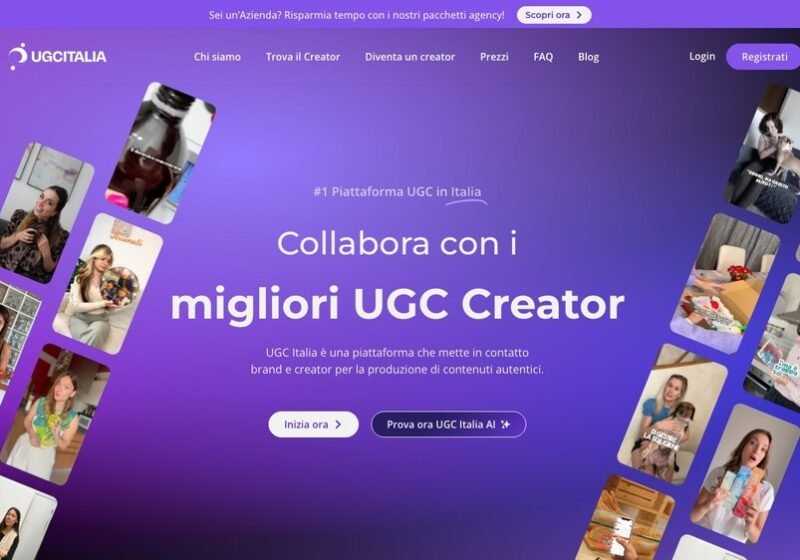 Home di UGC Italia con la doppia azione di apertura